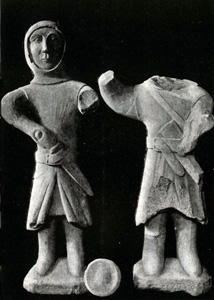 Figures of knights found walled up in the church